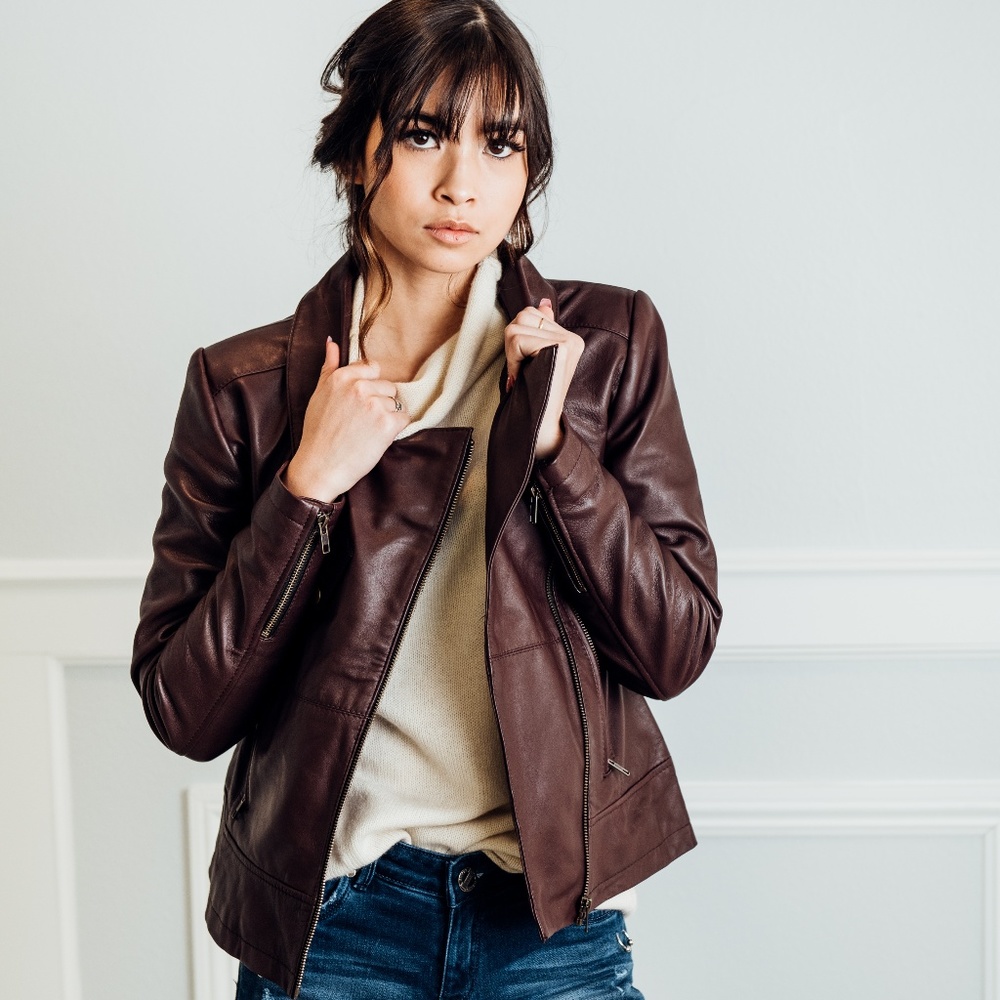 Leather Bomber Jacket